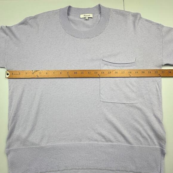 Madewell Sweater Womens Medium Purple Linen Boxy Beach Lightweight Boho Resort - Picture 7 of 10